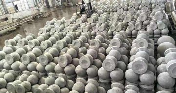 商洛芝麻白圆球 石球 挡车球