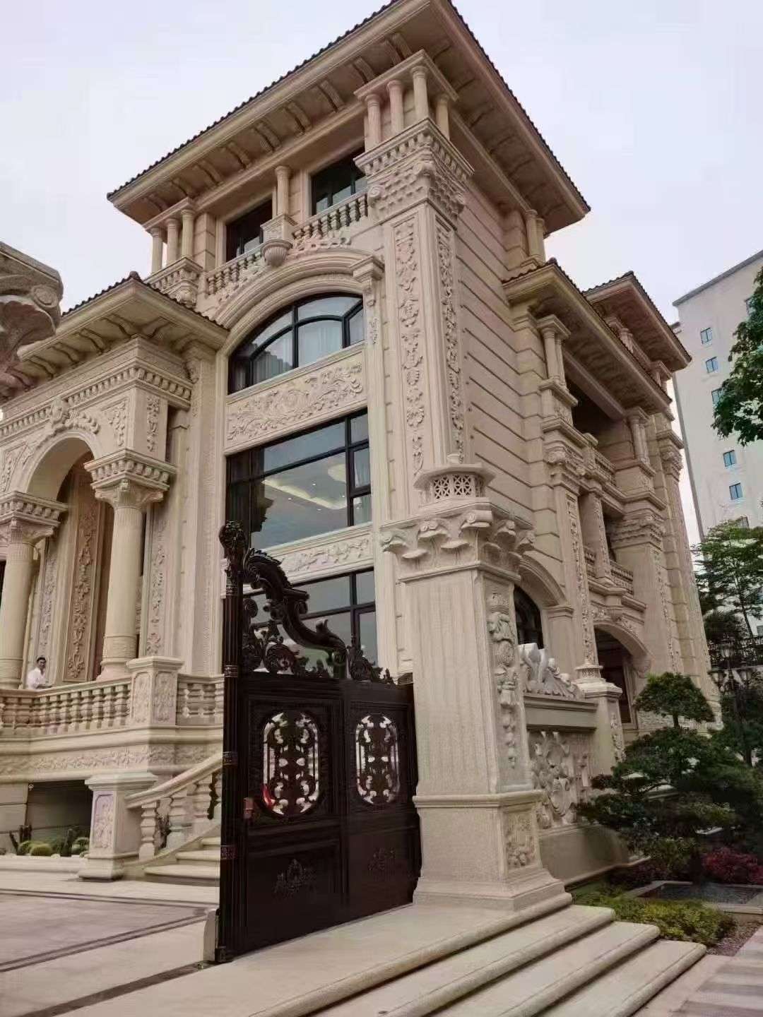商洛黄金麻别墅外墙异形定制