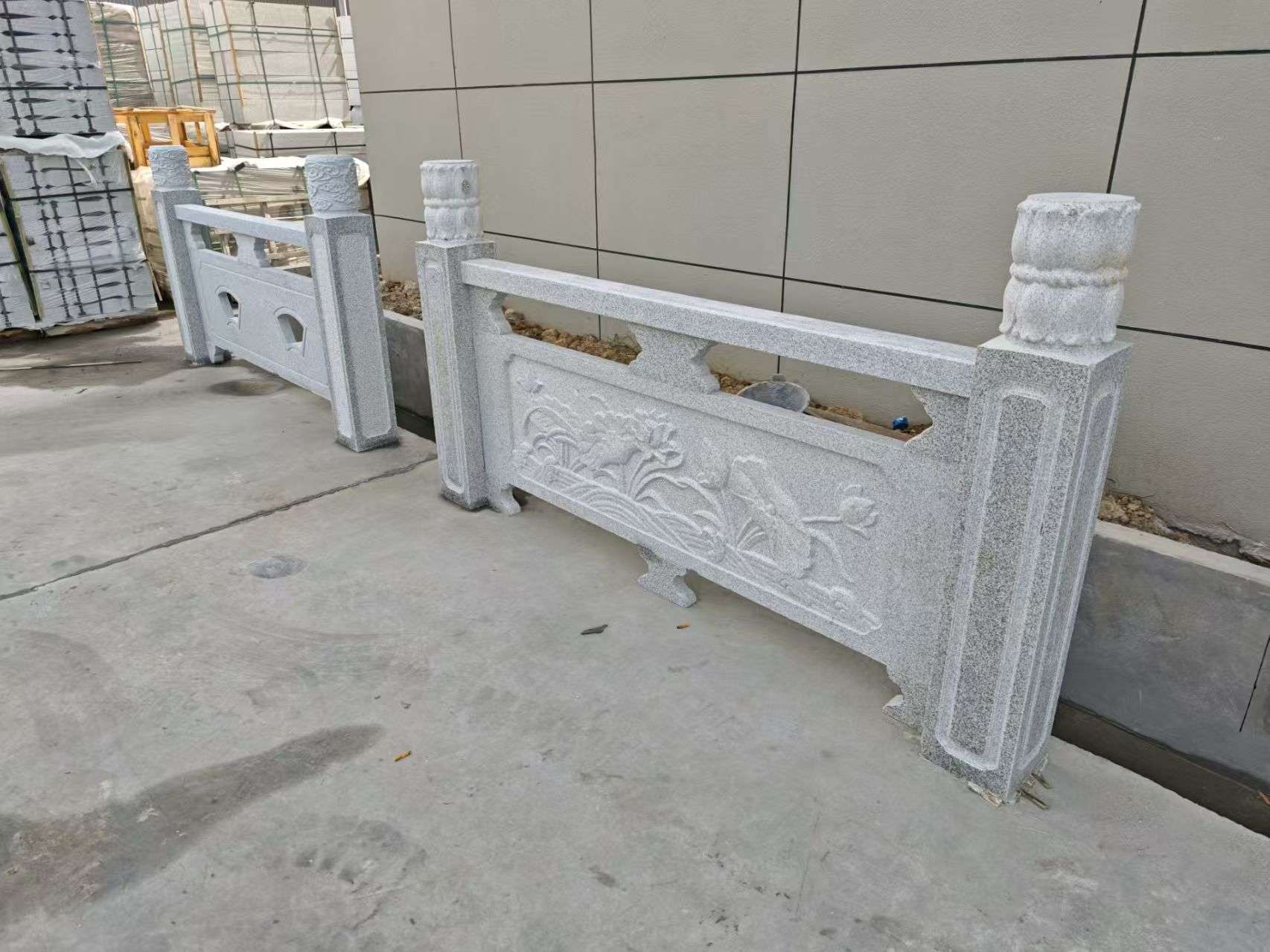 商洛芝麻白河道栏杆 石材栏杆
