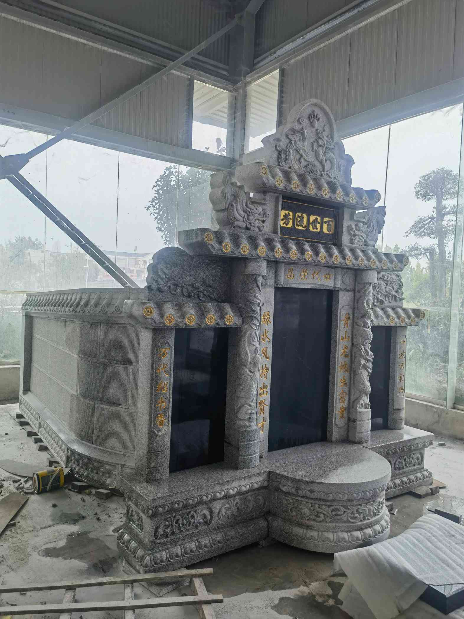 商洛套墓 墓碑 围坟石 异形定制